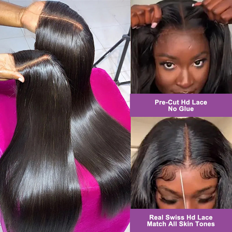 Silky Straight Wig | 13x4/4x4 Lace Glueless Pre-plucked Hairline