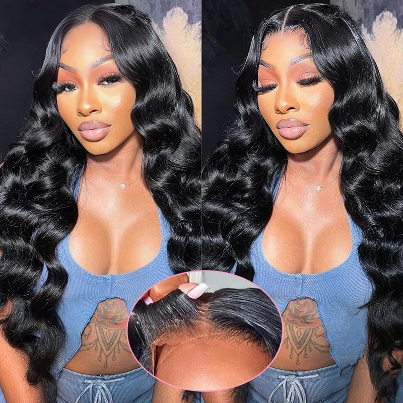 Body Wave Wig Glueless Human Hair Pre Cut  Lace 13x4 HD Lace Front Wig